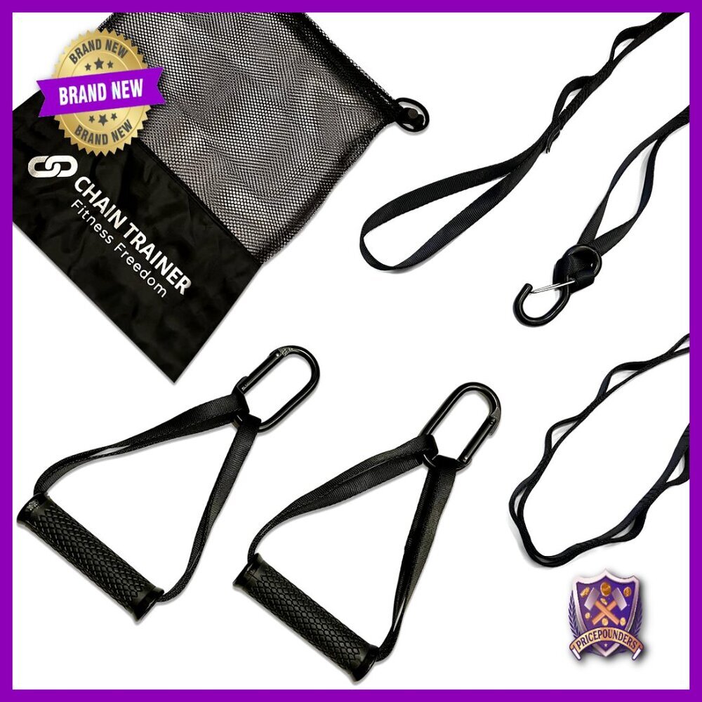 Portable Home Gym Suspension Trainer Multi-functional Fitness Equipment Black